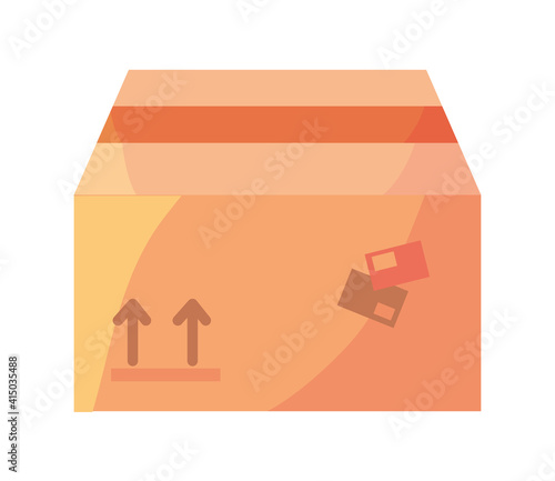 carton box with arrows up delivery service icon
