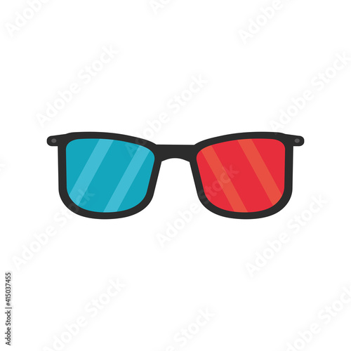 3d glasses accessory isolated icon
