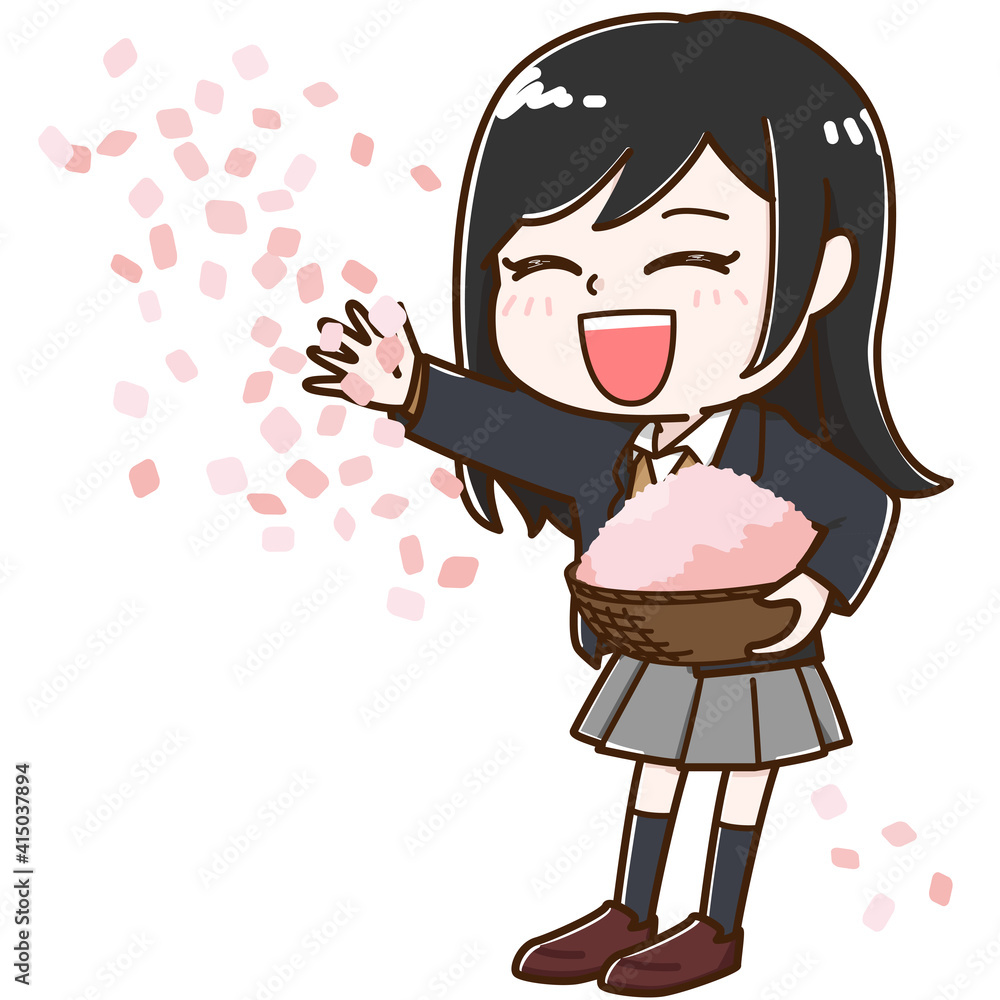 紙吹雪を散らす先輩 学生 紙吹雪を散らす先輩 学生