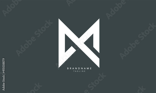 Alphabet letters Initials Monogram logo AMP, AM, MP