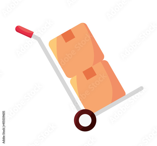 carton boxes in cart delivery service