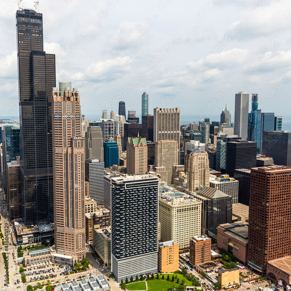 Obraz premium Chicago Drone Skyline