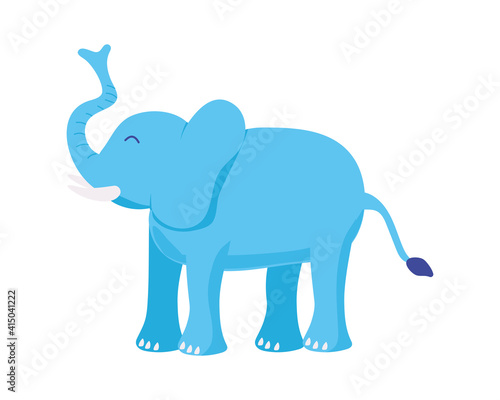 wild big elephant animal character