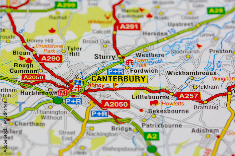 02-18-2021 Portsmouth, Hampshire, UK Canterbury and surrounding areas ...