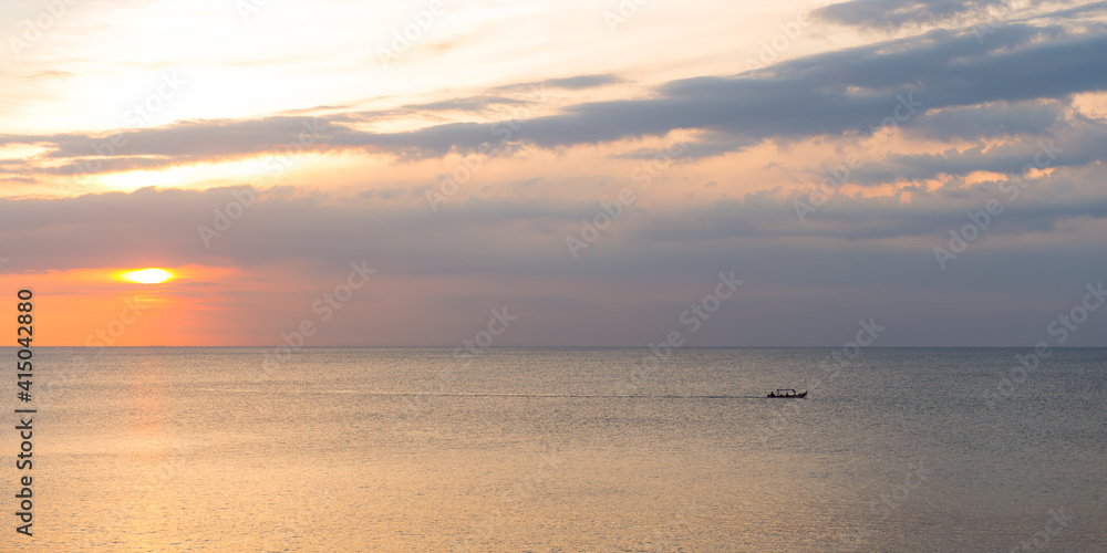 Lone Boat, Bali Sunset