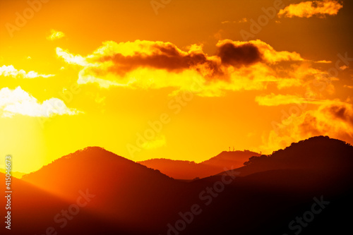 Sunset over the Mountains