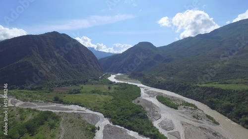 Imponente cañón y rio Chicamocha , Santander - Colombia . Latinoamerica  photo