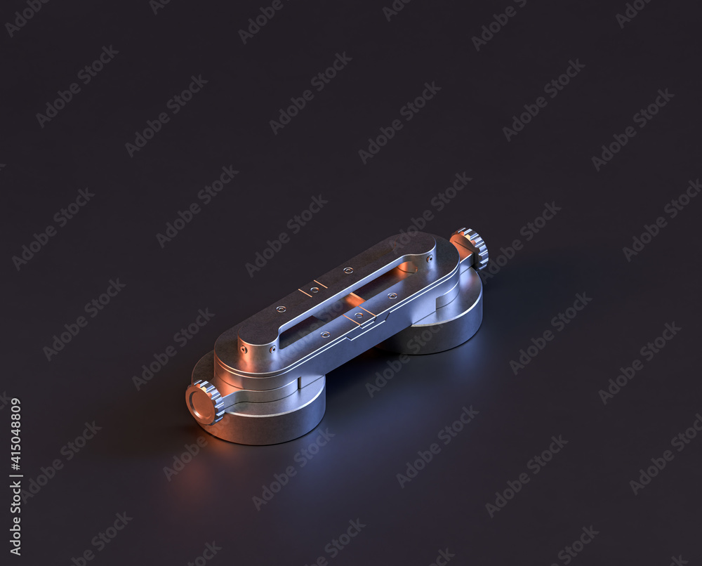 Shiny metal mechanical spare small part of machine in machinery and automotive industry, 3d rendering, isometric Shiny metal mechanical spare small part of machine in machinery and automotive industry, 3d rendering, isometric