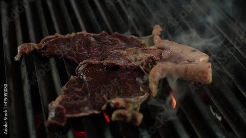 meat on the grill