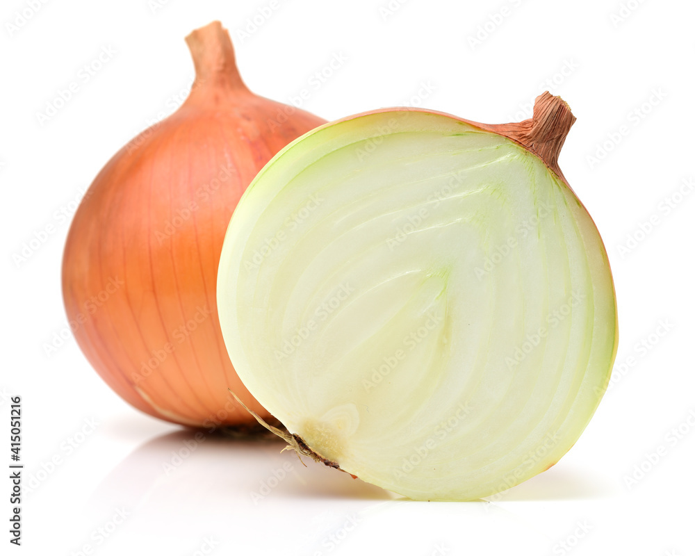 red onion isolated on white - obrazy, fototapety, plakaty 