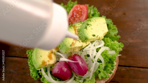 salad on a plate