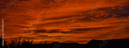 Fire in the sky sunset. Over Glendale, Maricopa County, Arizona photo