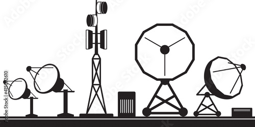 Mobile communication base station – vector illustration