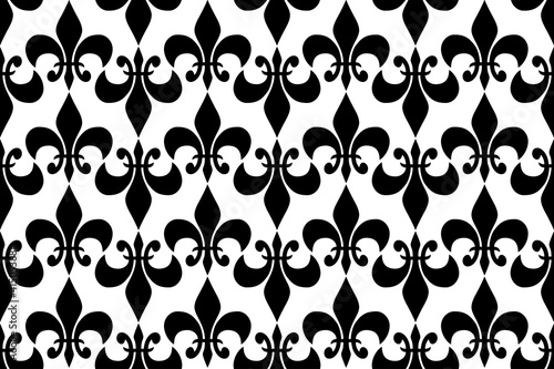 Royal heraldic lilies seamless pattern abstract background