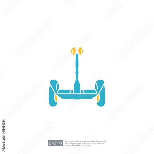 electric scooter doodle icon. electrical vehicle concept sign symbol. Modern city ecological transport vector illustration