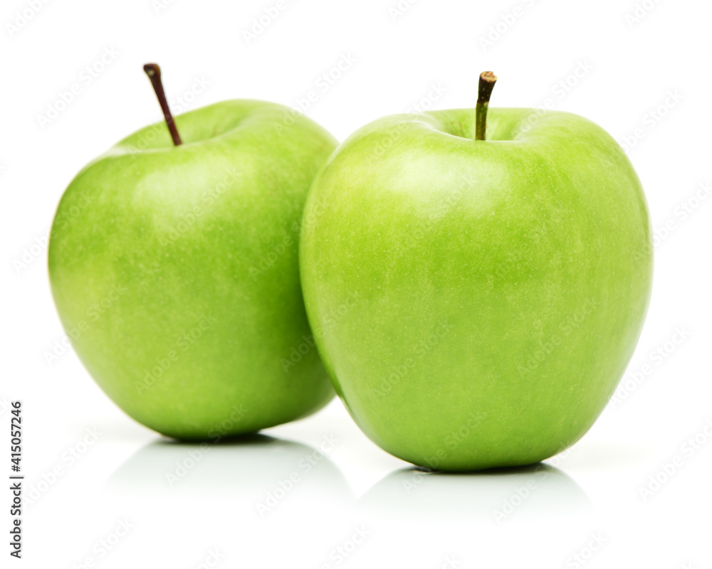 green apples isolated on white background green apples isolated on white background