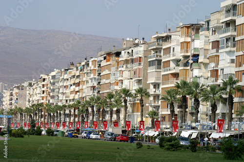 City of Izmir in Turkey. Izmir is a large metropolis in the western extremity of Anatolia and the third most populous city in Turkey. photo