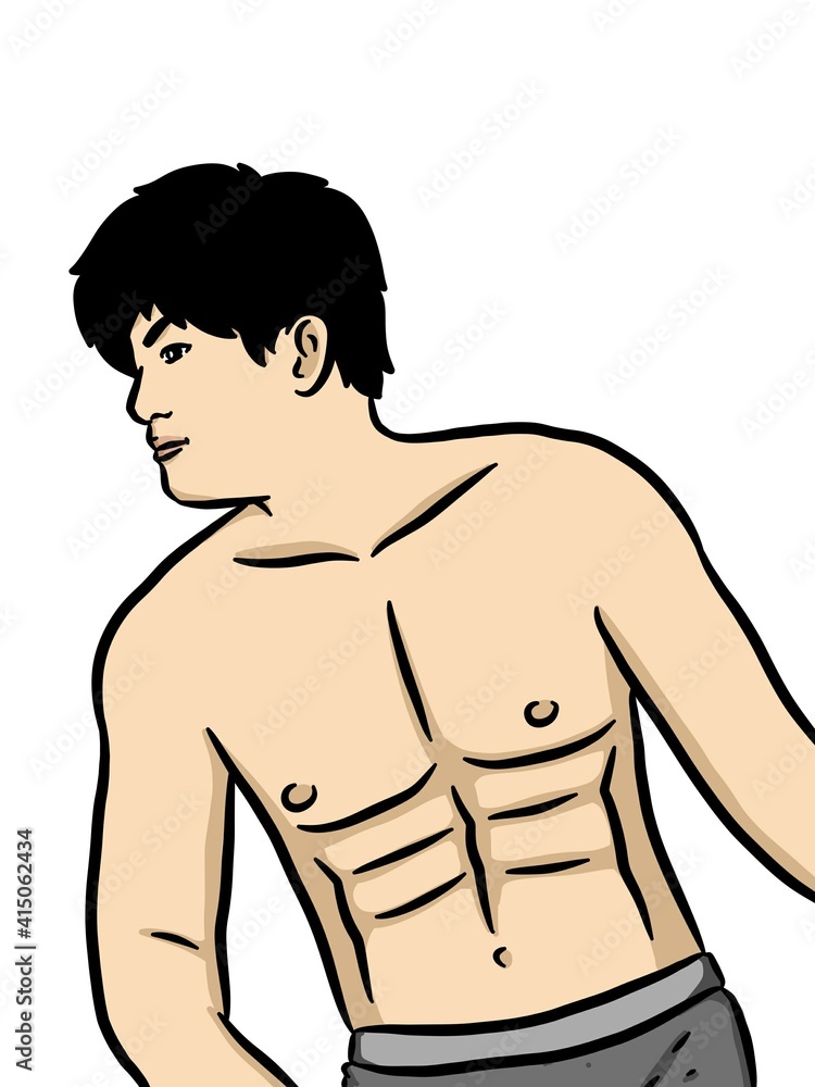 cartoon cute man on white background cartoon cute man on white background