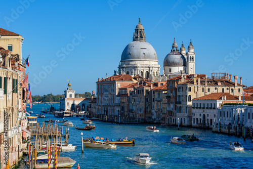 Grand Canal with Basilica di Santa Maria della Salute at background, Venice, Italy © momo11353
