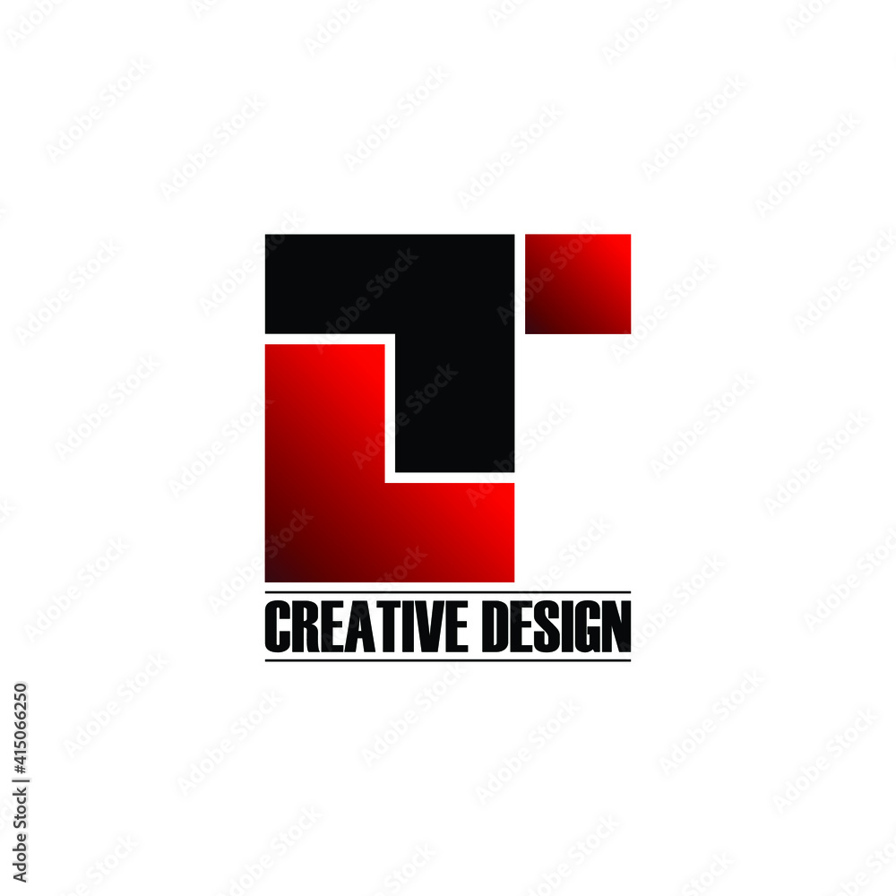 Obraz premium Letter LT simple logo design vector