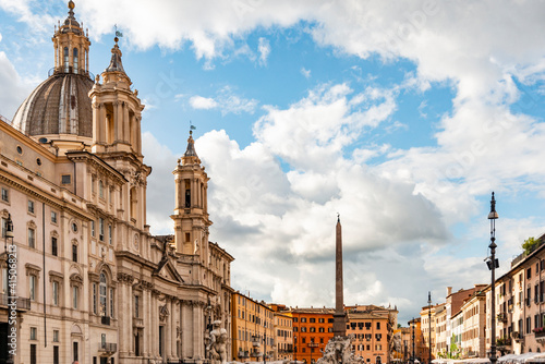 Italy  Rome. Piazza Navona  looking north.