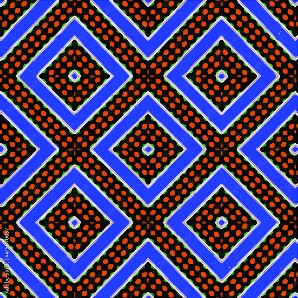 Seamless vector pattern in geometric ornamental style Seamless vector pattern in geometric ornamental style