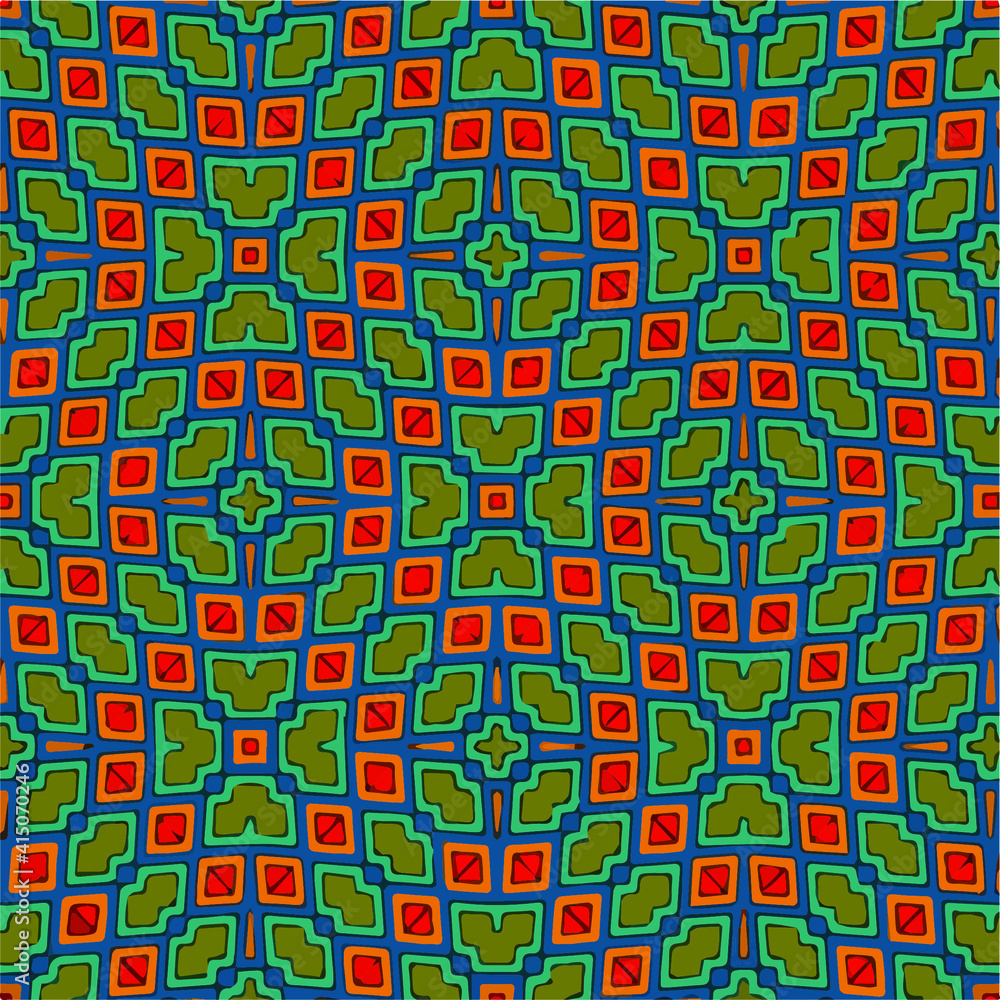 Seamless vector pattern in geometric ornamental style Seamless vector pattern in geometric ornamental style
