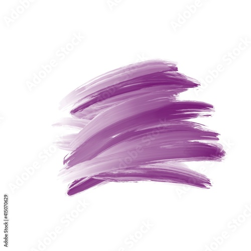 Canvas Print Natural purple watercolor flick brush labels