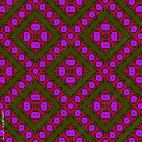Seamless vector pattern in geometric ornamental style