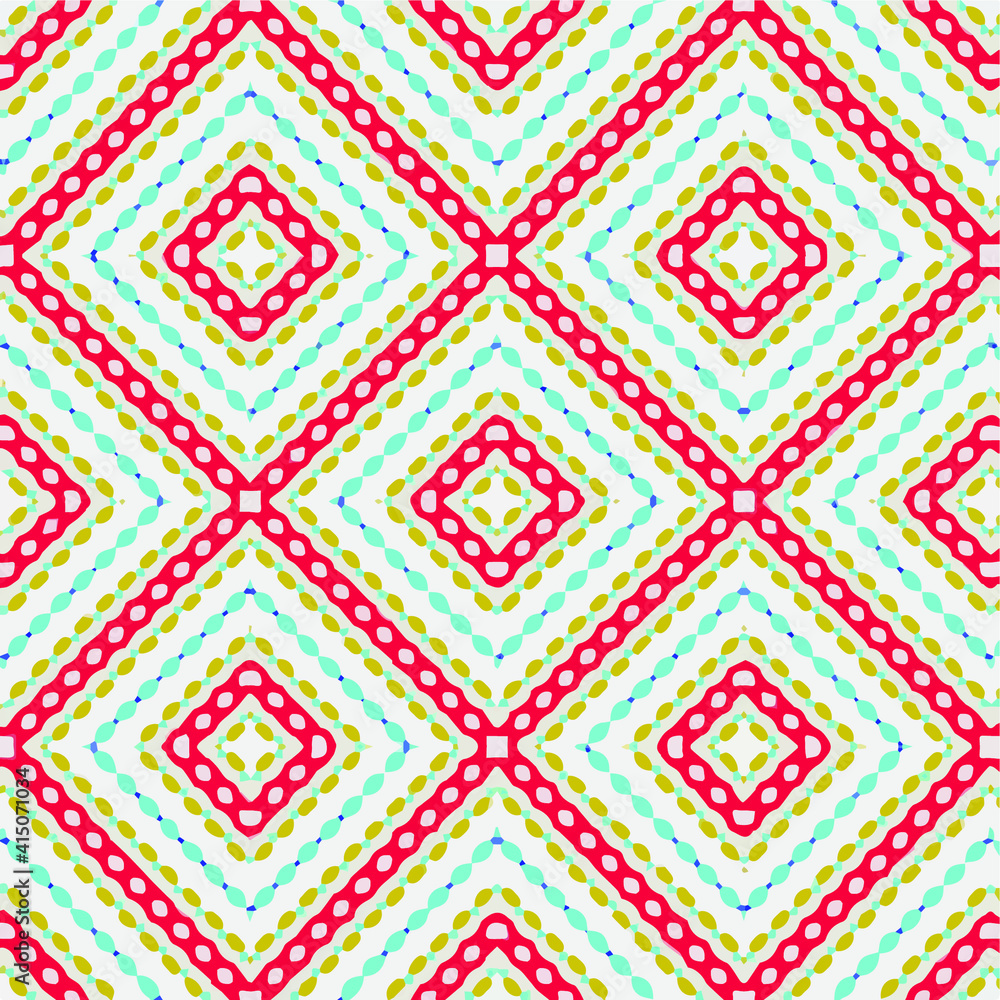 Seamless vector pattern in geometric ornamental style