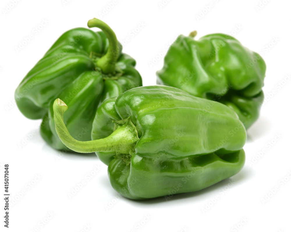 green pepper isolated on white green pepper isolated on white