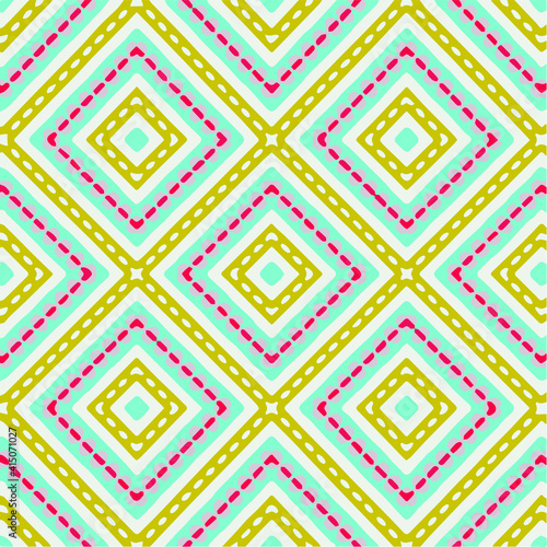 Seamless vector pattern in geometric ornamental style