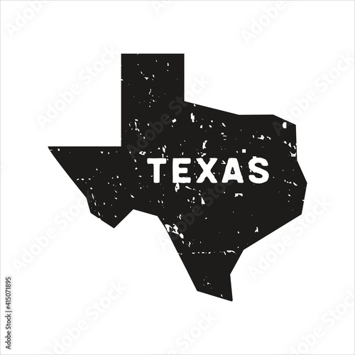 State of US America maps, texas map logo template, vector illustration.