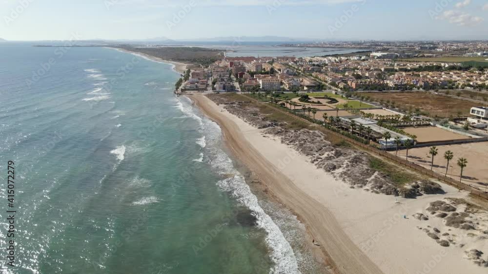 Beach Higuericas in Torre de la Horadada Alicante, southeast of spain. Drone footage in 4K and 60 fps for slow motion III. Beach Higuericas in Torre de la Horadada Alicante, southeast of spain. Drone footage in 4K and 60 fps for slow motion III.
