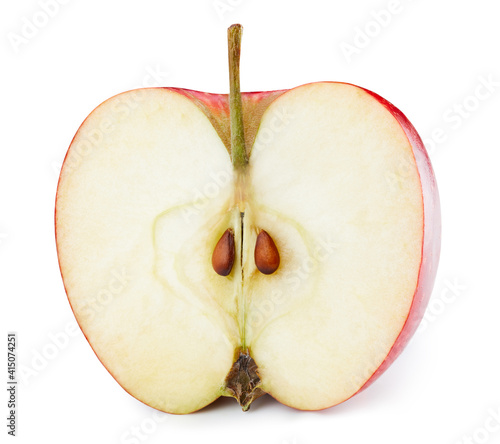 Apple half isolated on white background