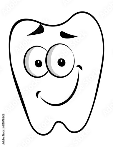 Happy tooth stock illustration