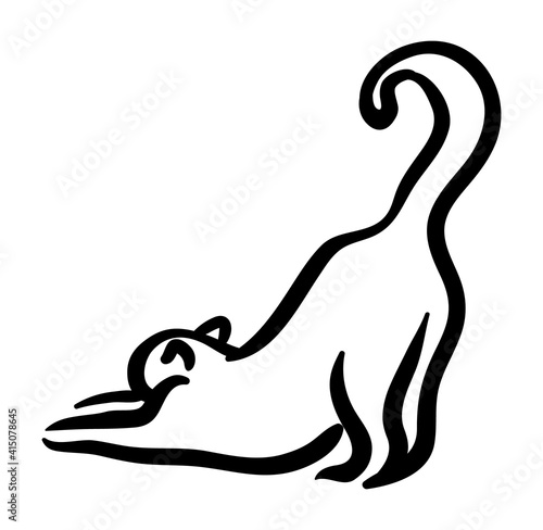 Cat Scratching stock illustration vector