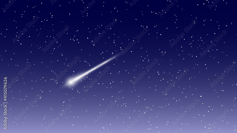 Falling star in blue sky. Vector illustration Falling star in blue sky. Vector illustration
