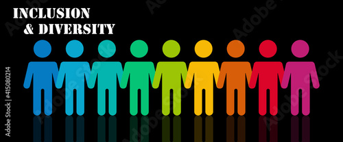 Inclusion and diversity infographic vector set