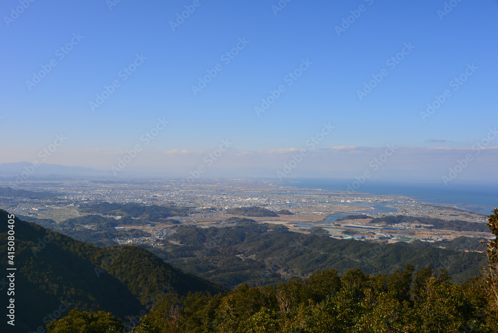 三重県伊勢市 伊勢志摩スカイラインからの眺め「伊勢市内を見る」 三重県伊勢市 伊勢志摩スカイラインからの眺め「伊勢市内を見る」