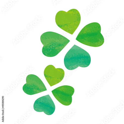 クローバー_四葉_四葉のクローバー_シロツメクサ_葉_春_可愛い_イラストclover_illust