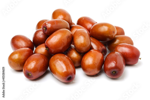jujube or chinese date on white background