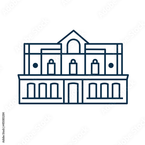 Drama Theater Simple Icon in Line Art