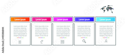 Infographic vector illustration Thin Line Connection on orange theme chart origami paper color info-graphic template for diagram presentation chart and business concept with element options 