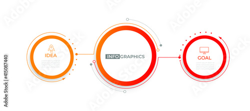 Infographic vector illustration Thin Line Connection on orange theme chart origami paper color info-graphic template for diagram presentation chart and business concept with element options
