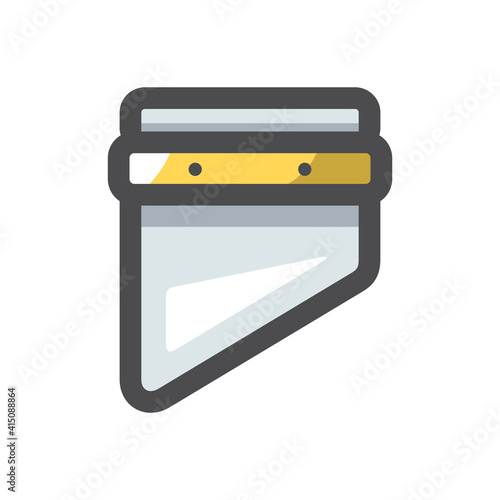 Sharp Guillotine Blade Vector icon Cartoon illustration.