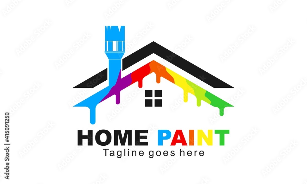 Home paint luxury vector logo