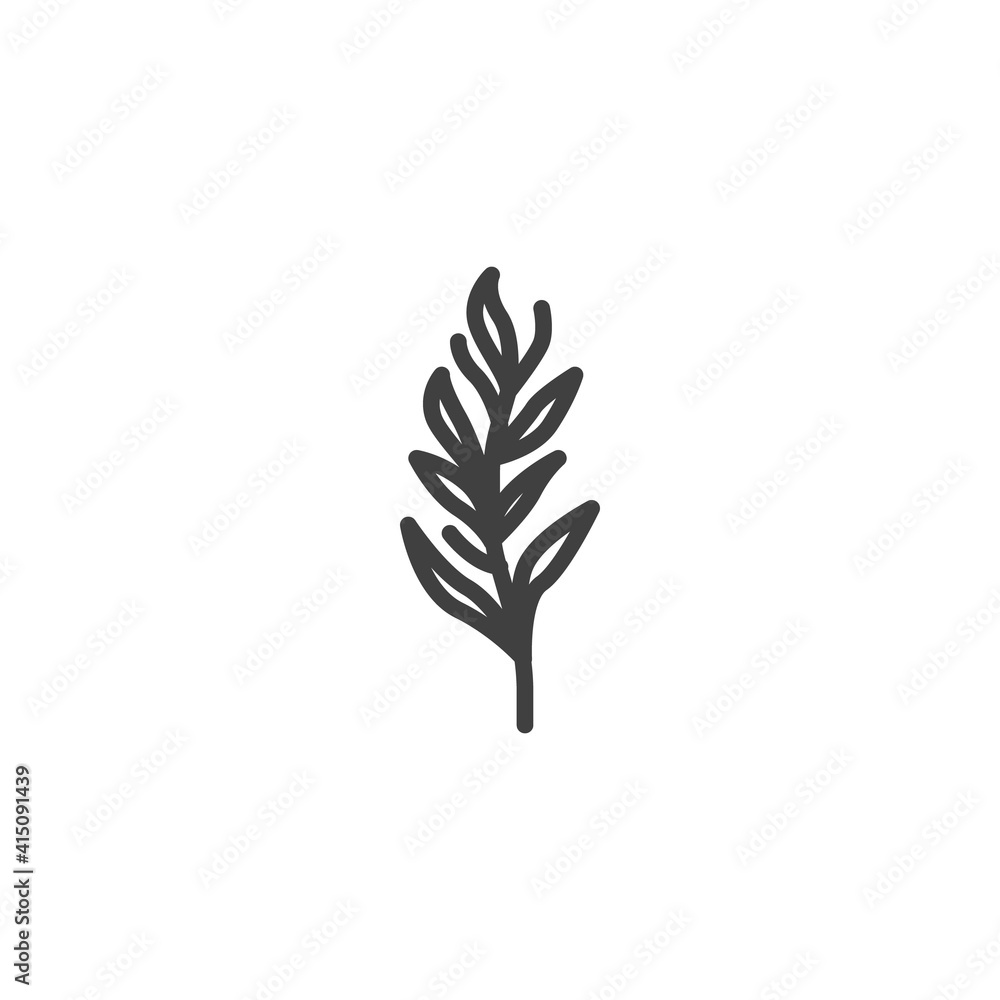 Tarragon herb line icon. linear style sign for mobile concept and web design. Tarragon branch outline vector icon. Symbol, logo illustration. Vector graphics Tarragon herb line icon. linear style sign for mobile concept and web design. Tarragon branch outline vector icon. Symbol, logo illustration. Vector graphics