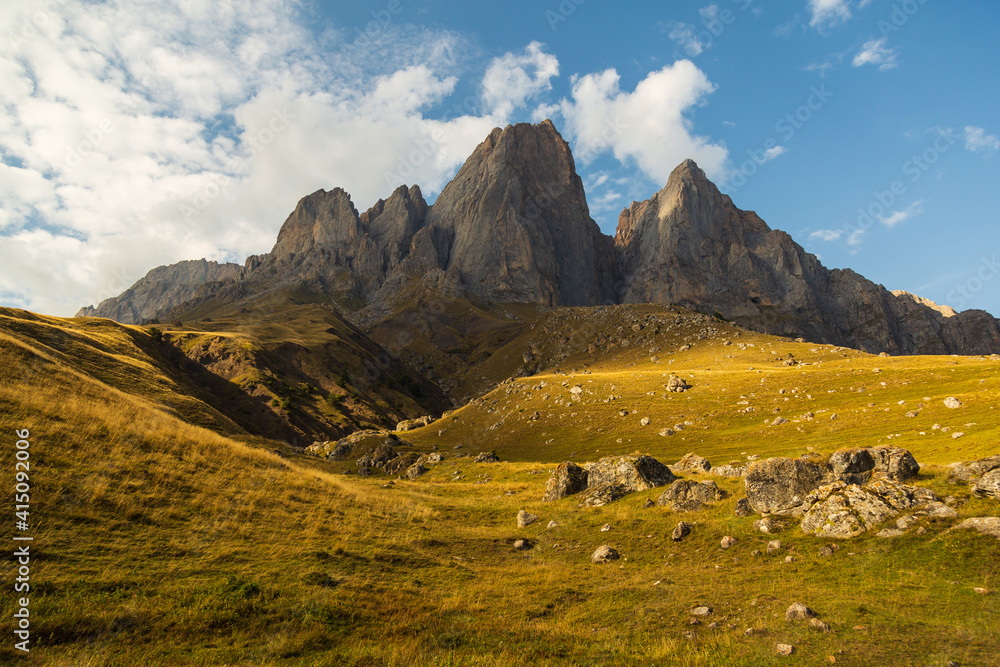 Fototapeta premium Mountains landscape tha the caucasus Russia