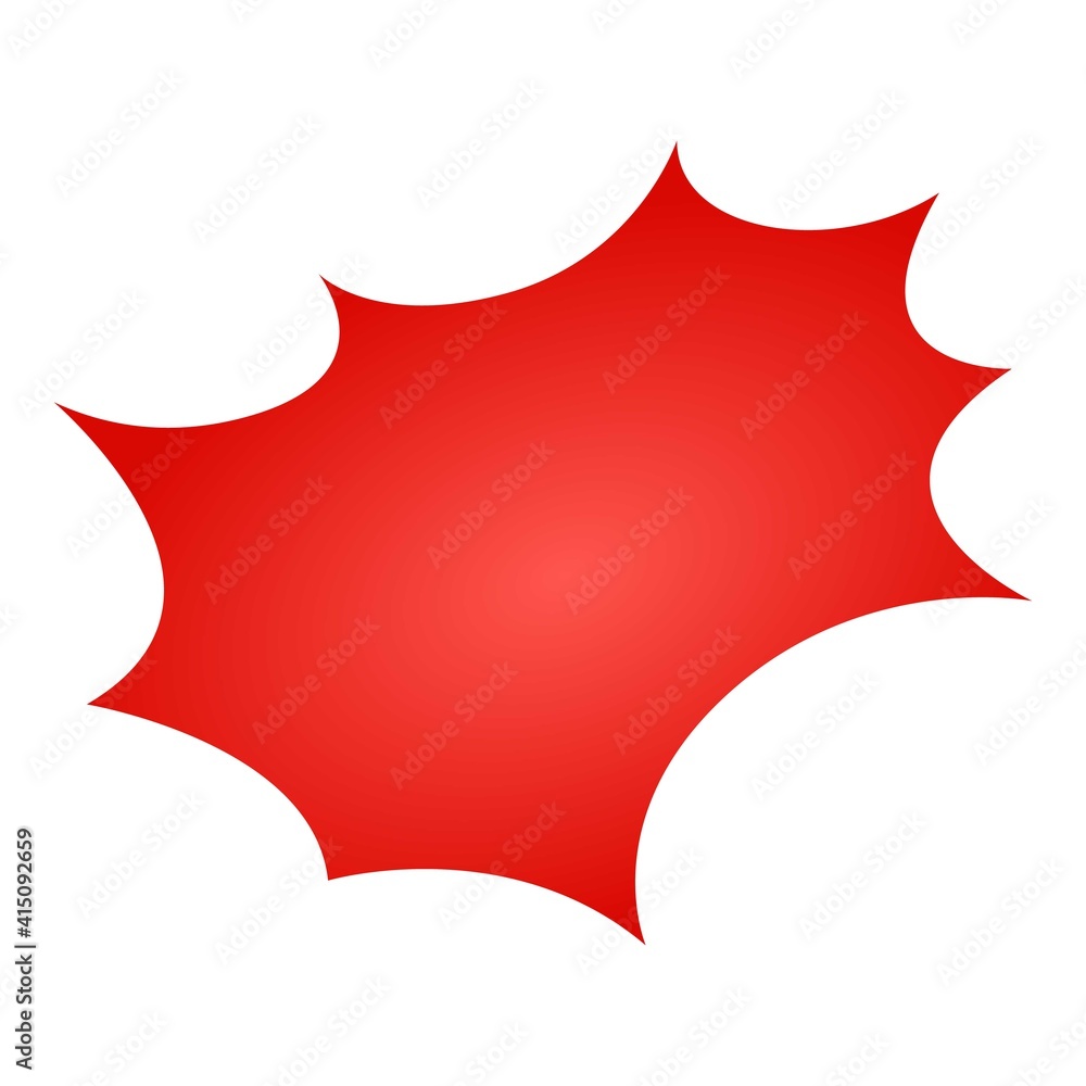 Red bursting icon. Isometric illustration of red bursting vector icon for web Red bursting icon. Isometric illustration of red bursting vector icon for web